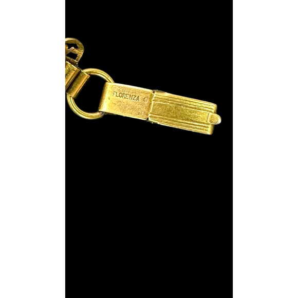 Signed Florenza Bracelet with AB Rhinestones and Faux Pearls 24k gold plated - Picture 4 of 6